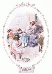 Schimpfende kleine Jungen und Mädchen